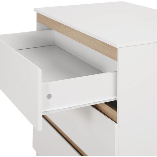 Commode À Langer 3 Tiroirs Avec Table À Langer En MDF 80x48x78 cm - Blanc