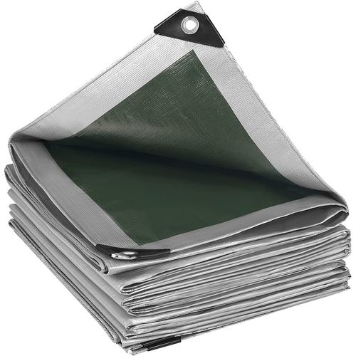 Bâche avec œillets, 1,5x12 m 260g/m², gris, en polyéthylène