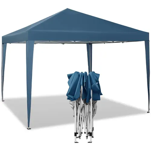 Tonnelle De Jardin-tente Pliante-protection Du Soleil Uv 50+hauteur Réglable 3x3m-bleu
