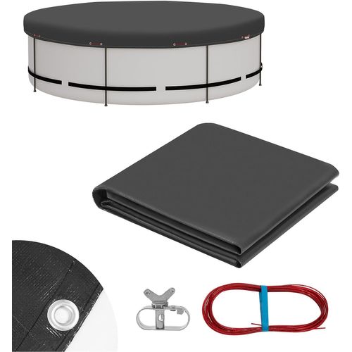 Couverture Piscine Ronde F560 Cm.convient Aux F480-500 Cm.anti-poussière En Pe 200g/m².