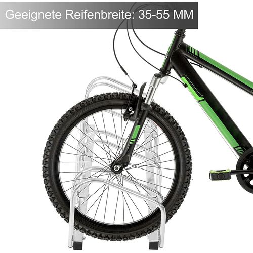 Râtelier Vélo Pour 4 Vélos. Range Vélo Au Sol Ou Mural En Métal à Suspension.100.5x32x27cm.argenté.