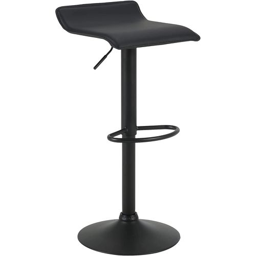 Tabouret De Bar-Réglable En Hauteur-Chaise De Bar Rotatif à 360 Dégrées-Noir