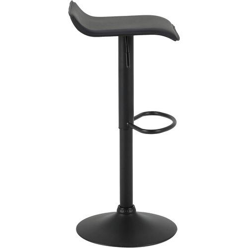 Tabouret De Bar-Réglable En Hauteur-Chaise De Bar Rotatif à 360 Dégrées-Noir