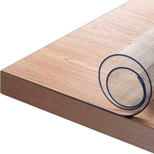 Nappe 2mm Imperméable Transparente 100x200 Cm. Rectangulaire Nappe De Table En Pvc.