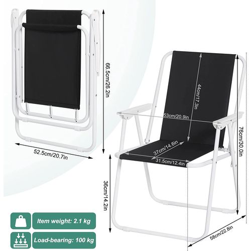 Chaise Pliante De Camping Redwood Leisure Avec Accoudoirs - Confortable Pour Jardin, Pique-nique Et Plage