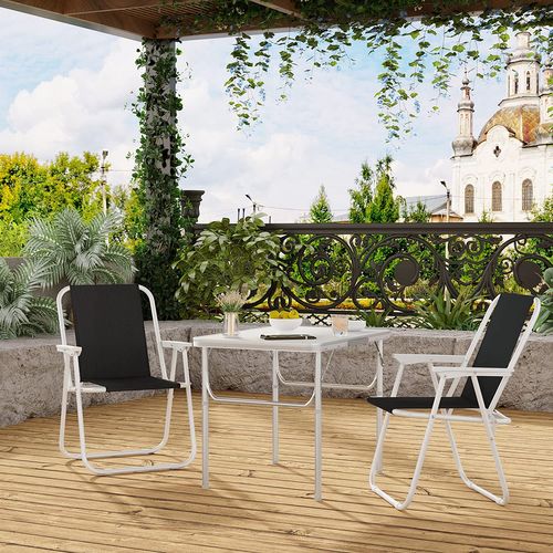 Lot De 2 Chaise De Camping Pliante-chaise Pliable Légère L'extérieur-chaise De Pêche-noir