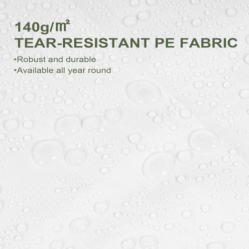 Bâche Protection Avec Oeillets,4x5m,pe 140 G/m²,imperméable Anti-uv,résistante Aux Déchirures,blanc