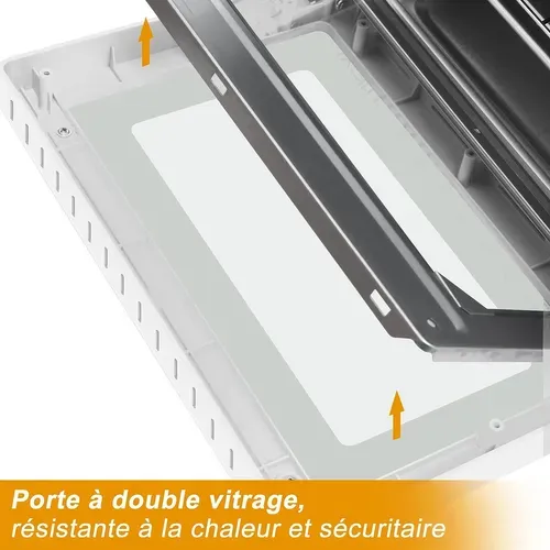 Mini Four Électrique 10l-petit Four Avec 4 Modes De Cuisson-100-230℃-minuterie 0-60 Min-650w-blanc