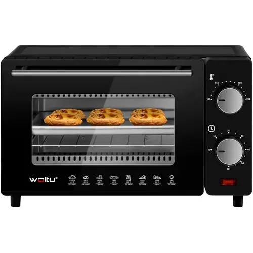 Mini Four Électrique 10l-Petit Four Avec 4 Modes De Cuisson-100-230℃-Minuterie 0-60 Min-650W-Noir