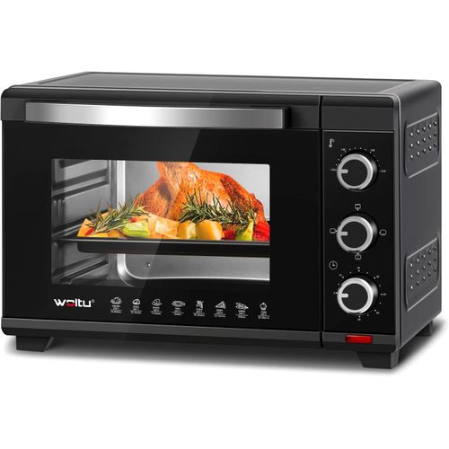 Jago® Mini Four - Capacité 30 L, 1600 W, Minuteur 0-60 Min, 100-230°c, 5 Modes De Cuisson, Avec