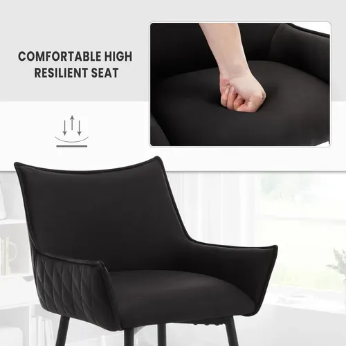 Lot De 2 Tabourets De Bar, Chaise De Salle à Manger En Similicuir Avec Pieds En Métal, Anthracite