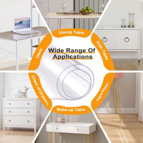 Nappe Transparente Imperméable 70x120cm.film De Protection Pour Table En Pvc.épaisseur 1mm.