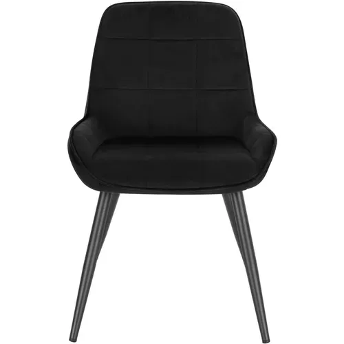 Lot De 6 Chaises De Salle à Manger, Chaises Relaxantes En Velours Ergonomiques Avec Dossier, Noir