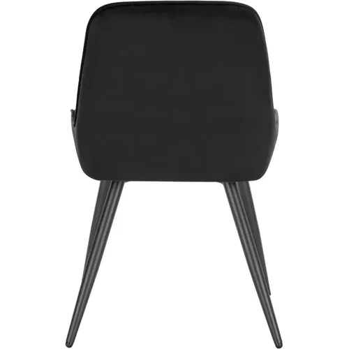 Lot De 6 Chaises De Salle à Manger, Chaises Relaxantes En Velours Ergonomiques Avec Dossier, Noir