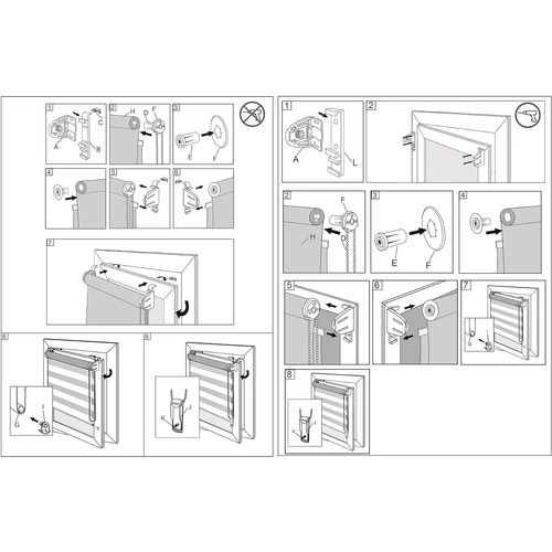 1 Pièce Store Enrouleur Double,fixation Rapide Sans Perçage,isolant Thermique,120x130cm,gris Foncé