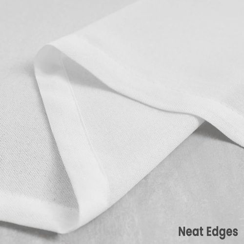 1 Pièce Rideau De Noël En Lin Souple Translucide,voilage De Fenêtre Avec Oeillets,135x175cm,blanc