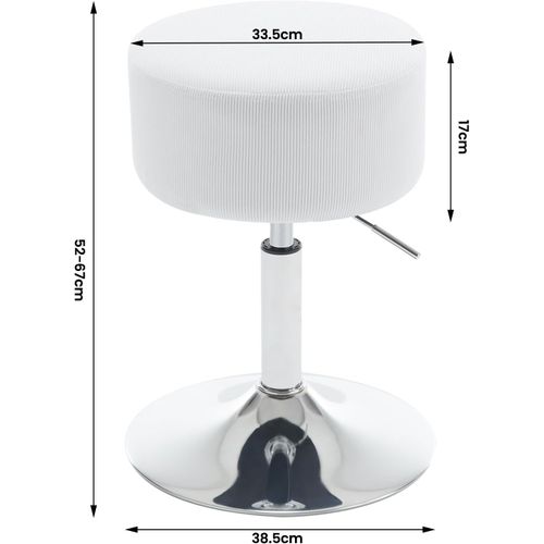 Hzuaneri Tabouret Coiffeuse Rembourré Blanc - Siège Maquillage Et Chaussures 40x46x77cm