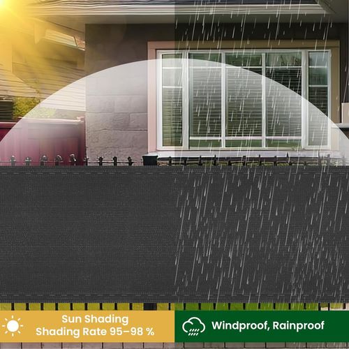 Brise Vue Jardin, Clôture Jardin Extérieure En Hdpe 280g/m²,filet Occultant,1x20m,anthracite