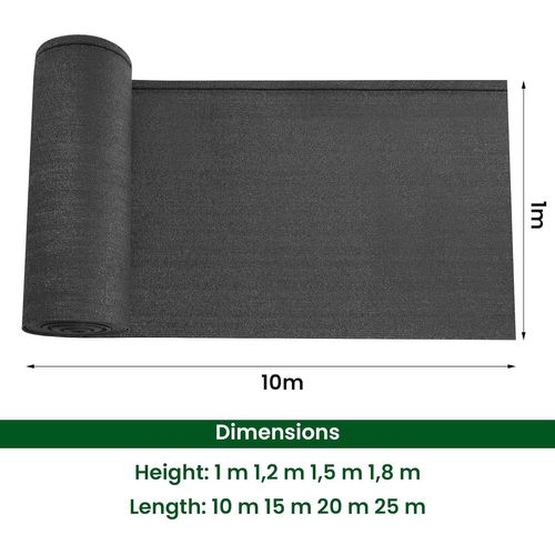 Brise Vue Jardin, Clôture Jardin Extérieure En Hdpe 280g/m²,filet Occultant,1x20m,anthracite