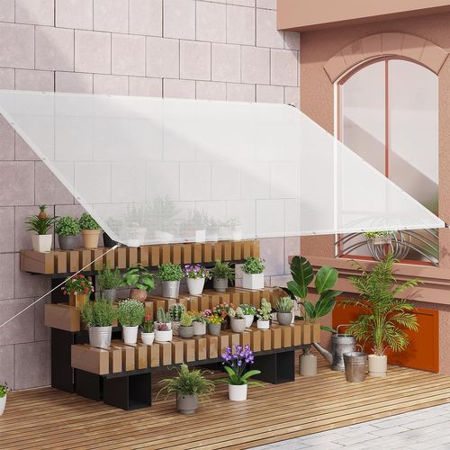 Bâche De Protection Imperméable En 140g/m² Pe Avec Oeillets En Métal Antiroullie.3x3m,transparente