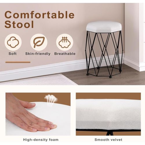 Tabouret Pliable Avec Dossier Rembourré - Charge 150 Kg, Siège 31 Cm, Couleur Au Choix