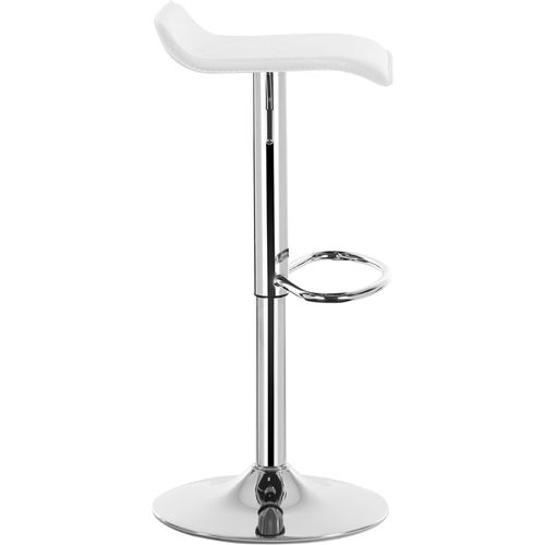 Lot De 2 Tabouret De Bar En Similicuir,tabouret De Bar Pivotant,hauteur Réglable,blanc