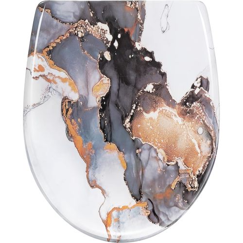 Abattant Wc Avec Frein De Chute,charnières Réglables,montage Supérieur/inférieur,en Plastique