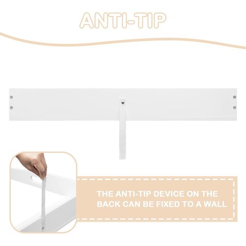Plan à Langer Pour Commode, Plateau Pour Table à Langer, Commode à Langer, 80x75x10cm, Blanc, en Mdf