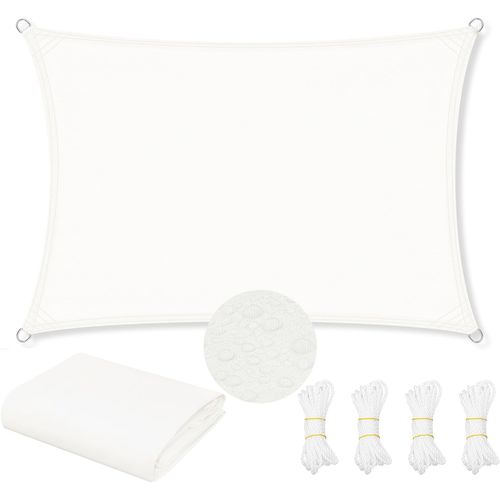 Toile Ombrage Imperméable Rectangulaire 1.2 X 2.8 M Uv Protection Pare