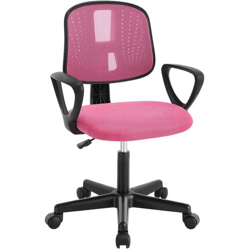 Chaise De Bureau Pour Enfants, Chaise D'ordinateur à Roulettes, Pivotante, Hauteur Réglable, Rose