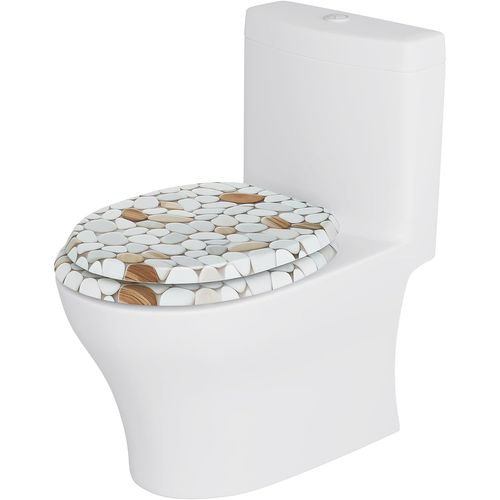 Abattant Wc,cuvette Toilette Avec Frein De Chute,charnières Réglables,montage Par Bas,en Mdf