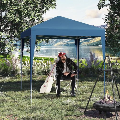 Tonnelle De Jardin Pliante,pergola,avec 4 Parois Latérales,avec Sac De Transport,2x2m,bleu