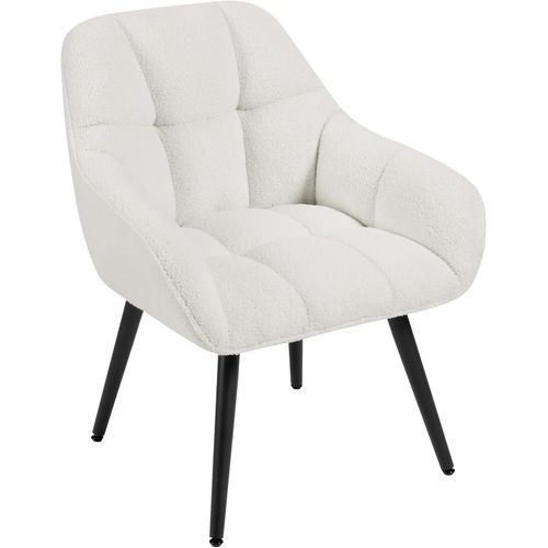 Fauteuil Salon, Fauteuil Chambre, Fauteuil Relax, Siège Rembourré, Avec Dossier Haut, Crème