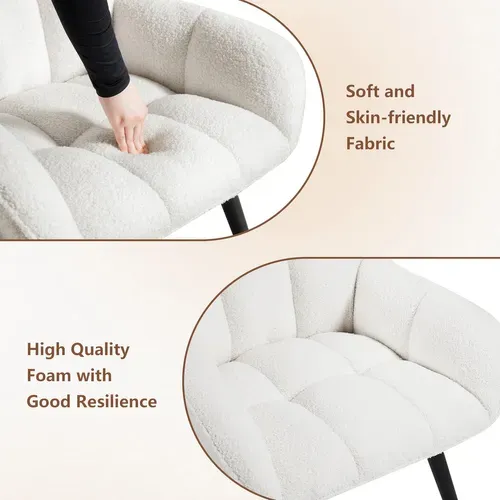 Fauteuil Salon, Fauteuil Chambre, Fauteuil Relax, Siège Rembourré, Avec Dossier Haut, Crème