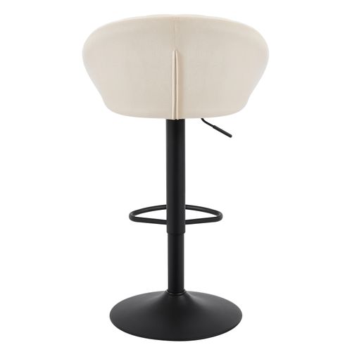 Tabouret Bar,chaise De Bar,pivotante,hauteur Réglable,avec Repose-pieds,rembourré En Velours,beige