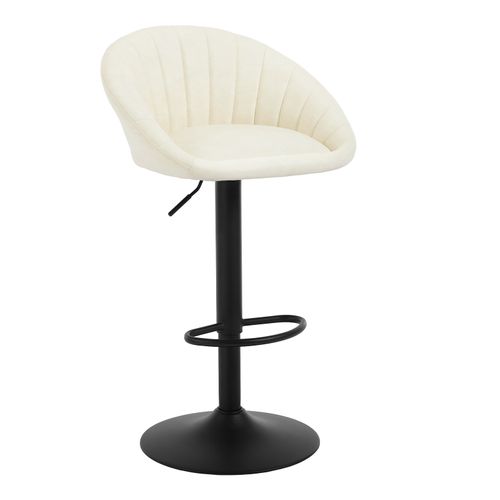 Tabouret Bar, Chaise De Bar, Pivotante, Hauteur Réglable, Rembourré En Similicuir Vintage, Beige