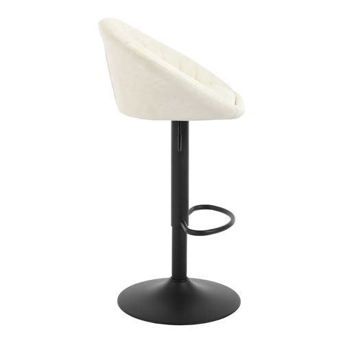 Tabouret Bar, Chaise De Bar, Pivotante, Hauteur Réglable, Rembourré En Similicuir Vintage, Beige