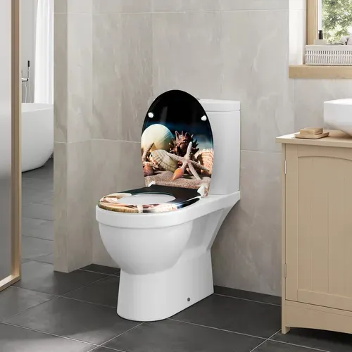 Abattant Wc Avec Frein De Chute, Dégagement Rapide, Charnières Réglables, En Plastique Duroplast