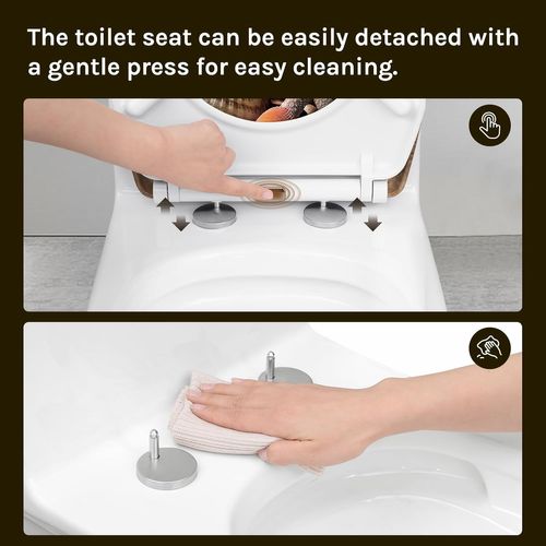 Abattant Wc Avec Frein De Chute, Dégagement Rapide, Charnières Réglables, En Plastique Duroplast