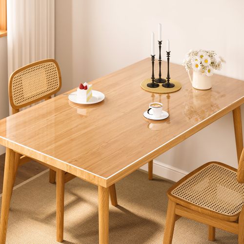 Nappe Transparente, 90x140 Cm, Nappe De Table En Pvc, Imperméable, Antitache, Épaisseur De 2mm