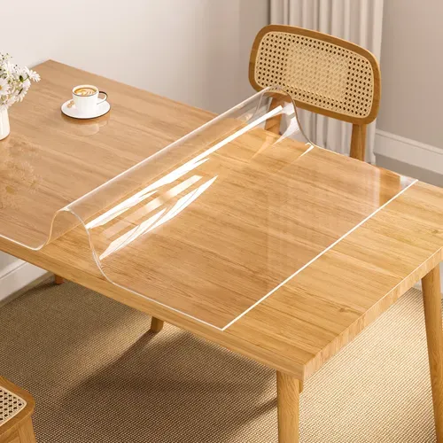 Nappe Transparente, 100x180 Cm, Nappe De Table En Pvc, Imperméable, Antitache, Épaisseur De 2mm