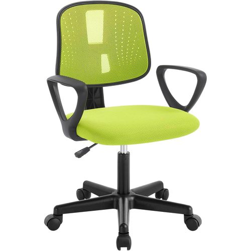 Chaise Bureau Enfant, Fauteuil Bureau Enfant, En Maille Respirante, Dossier Réglable, Vert