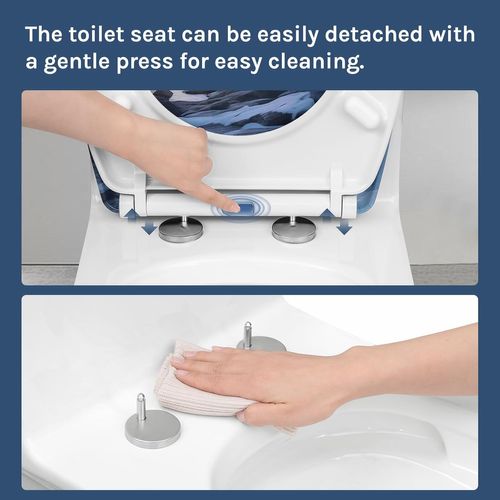 Abattant Wc Avec Frein De Chute, Dégagement Rapide, Charnières Réglables, En Plastique Duroplast