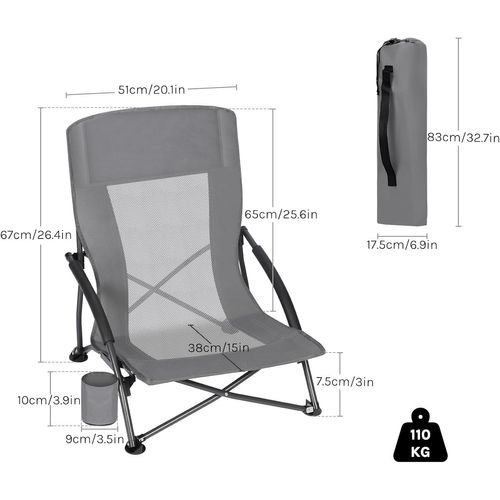 Lot De 2 Sacs à Dos Chaise De Plage Pliables Outsunny - Léger, Avec Porte-gobelet - Couleurs Vives
