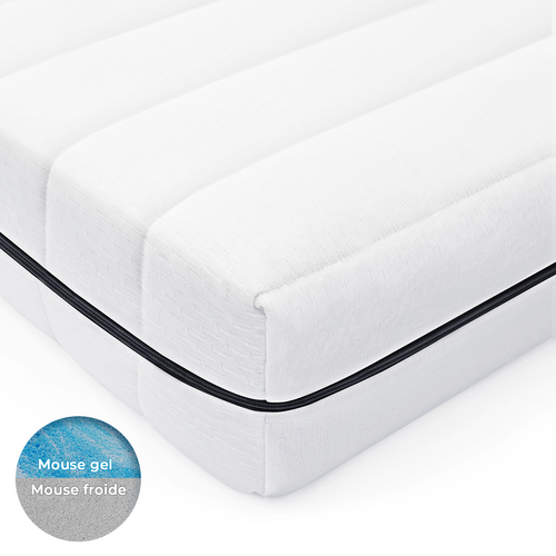 Matelas Mousse 120x200 Ergonomique – Mousse Froide Et Mousse Gel - Epaisseur 15 cm