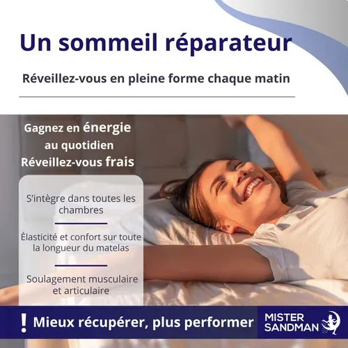 Matelas 200x200 Cm - Epaisseur 15 Cm - 7 Zones De Confort - Réversible - Fabriqué En Allemagne