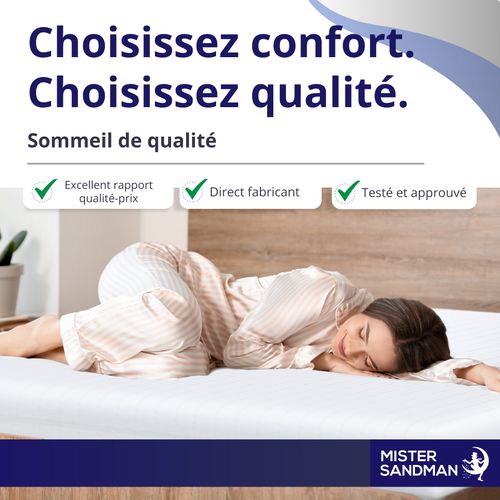 Matelas 120x200 Cm - Epaisseur 15 Cm - 7 Zones De Confort - Réversible - Fabriqué En Allemagne