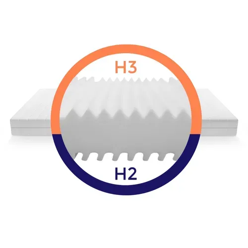 Matelas 100x190 Cm - Ép. 15 Cm - 7 Zones De Confort - 2 Faces De Couchage - Fabriqué En Allemagne