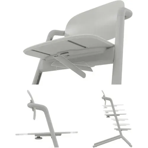 Chaise Haute évolutive Grise Avec Set Bébé Et Plateau