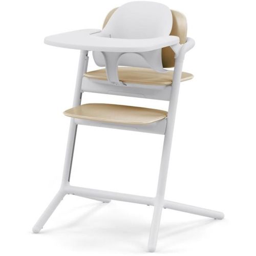 Chaise Haute évolutive 3-en-1 Avec Set Bébé Et Plateau, Sand White